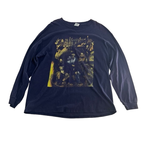 Vintage Pantera Shirt Mens XL Blue Long Sleeve Y2K 90s Band Concert‎ Metal Tour